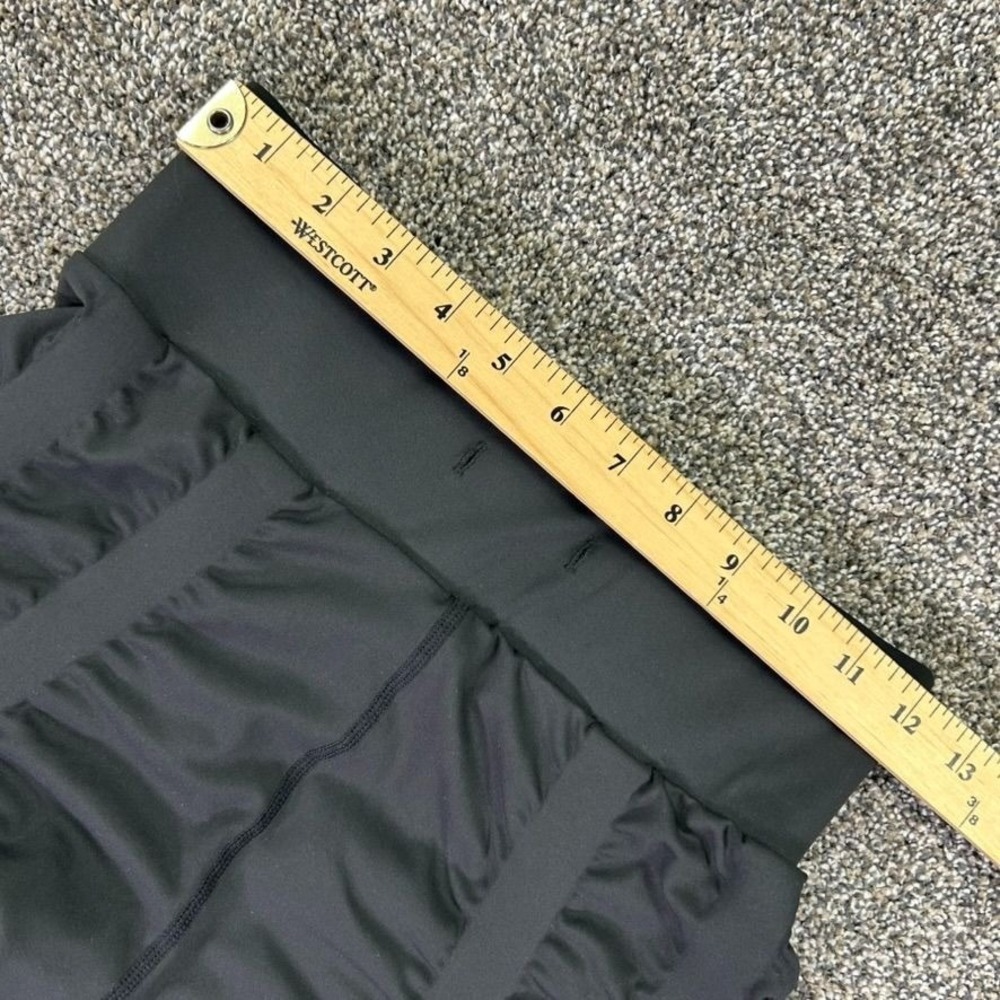 High-Rise Black Ruched Side Track Joggers - Picture 7 of 11